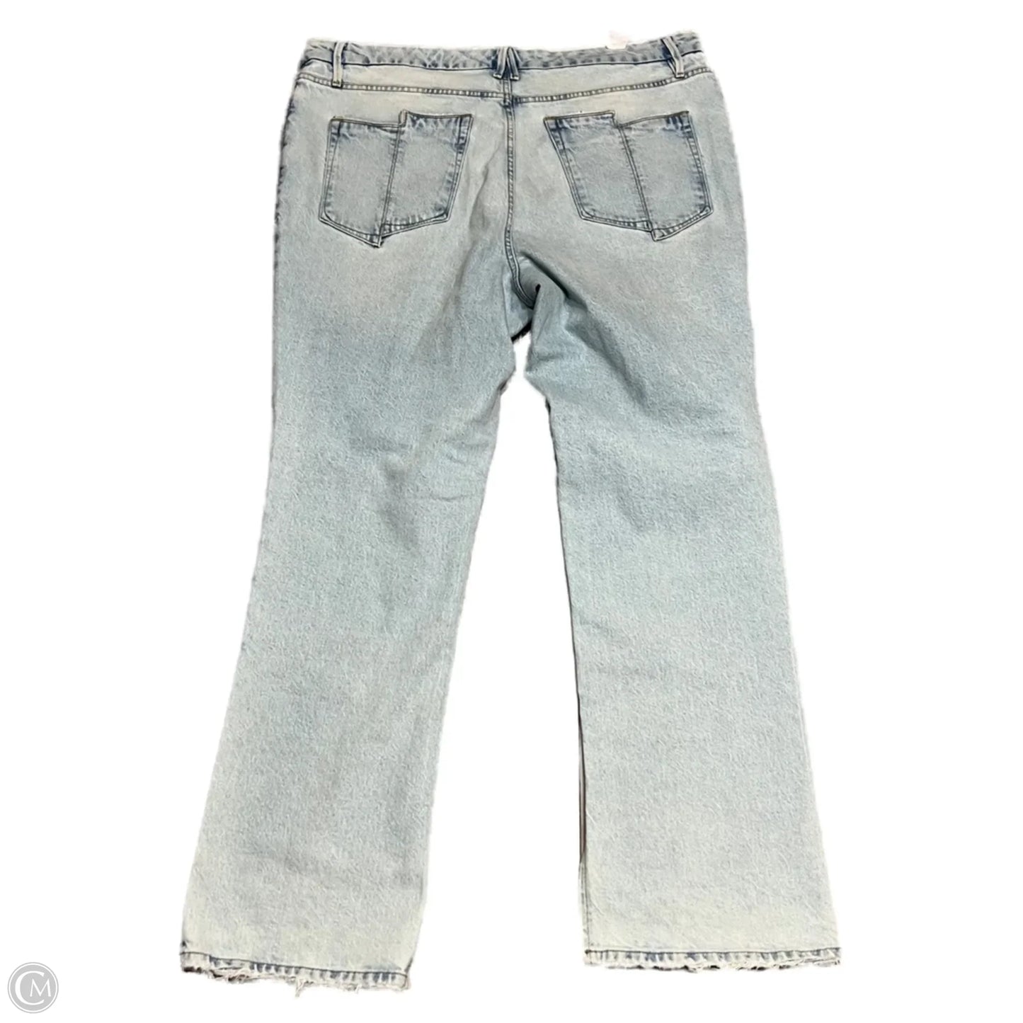 Jeans Wide Leg By Good American In Blue Denim, Size: 16