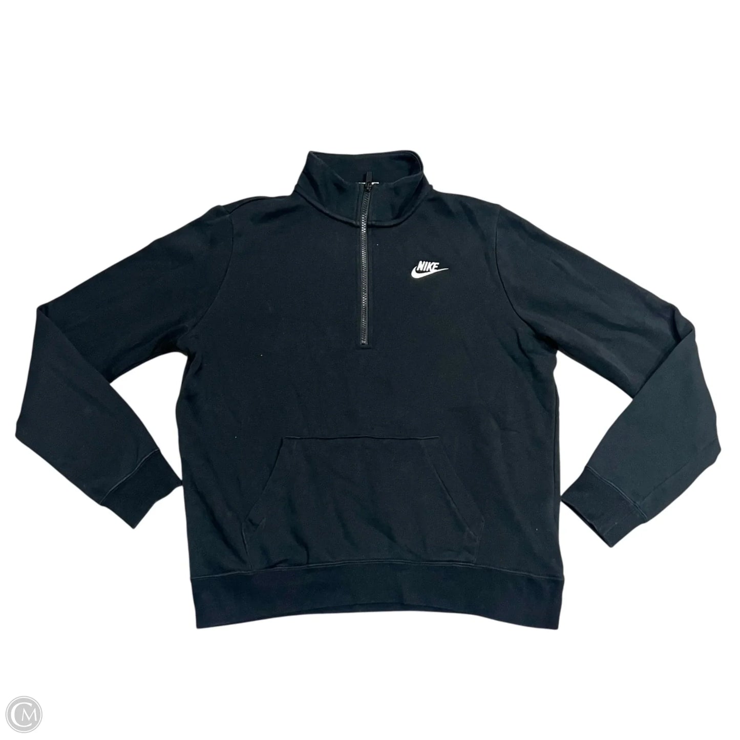 Athletic Sweatshirt Collar By Nike In Black, Size: M
