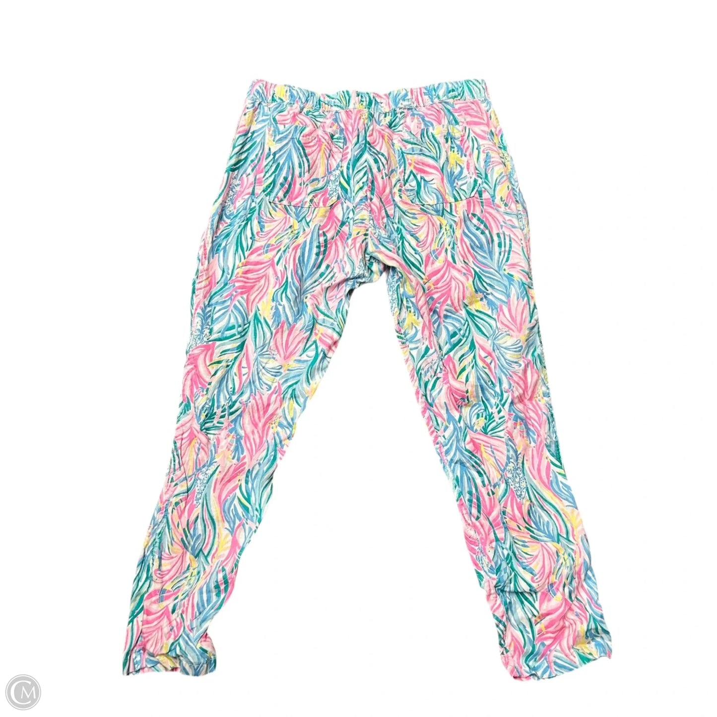 Pants Designer By Lilly Pulitzer In Blue & Pink, Size: 16