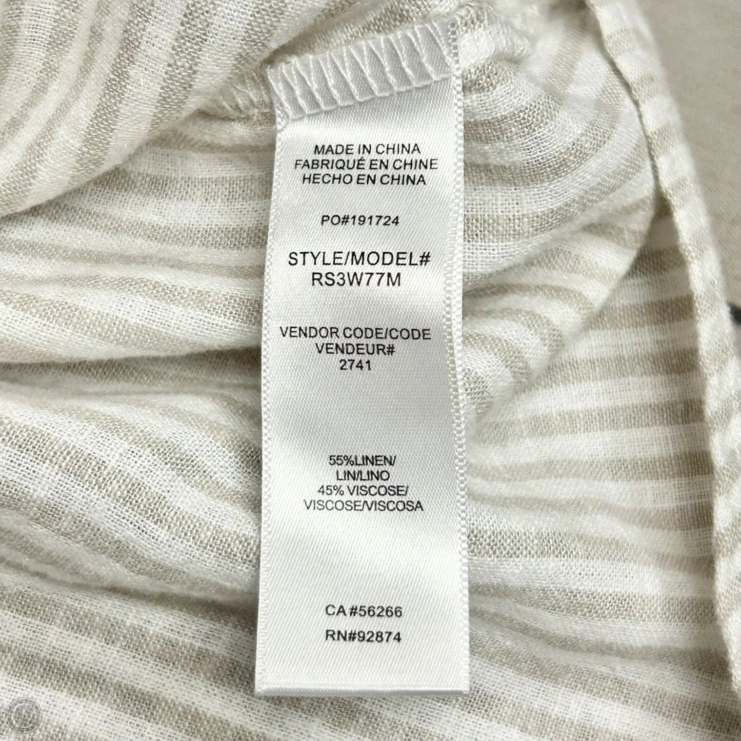 Top Sleeveless By Splendid In Grey & White, Size: Xl