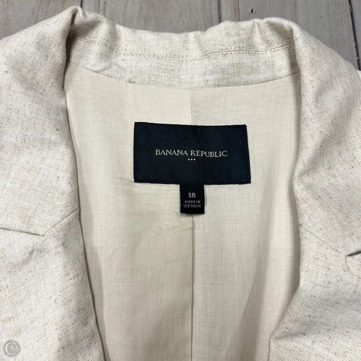 Blazer By Banana Republic In Beige, Size: 1x