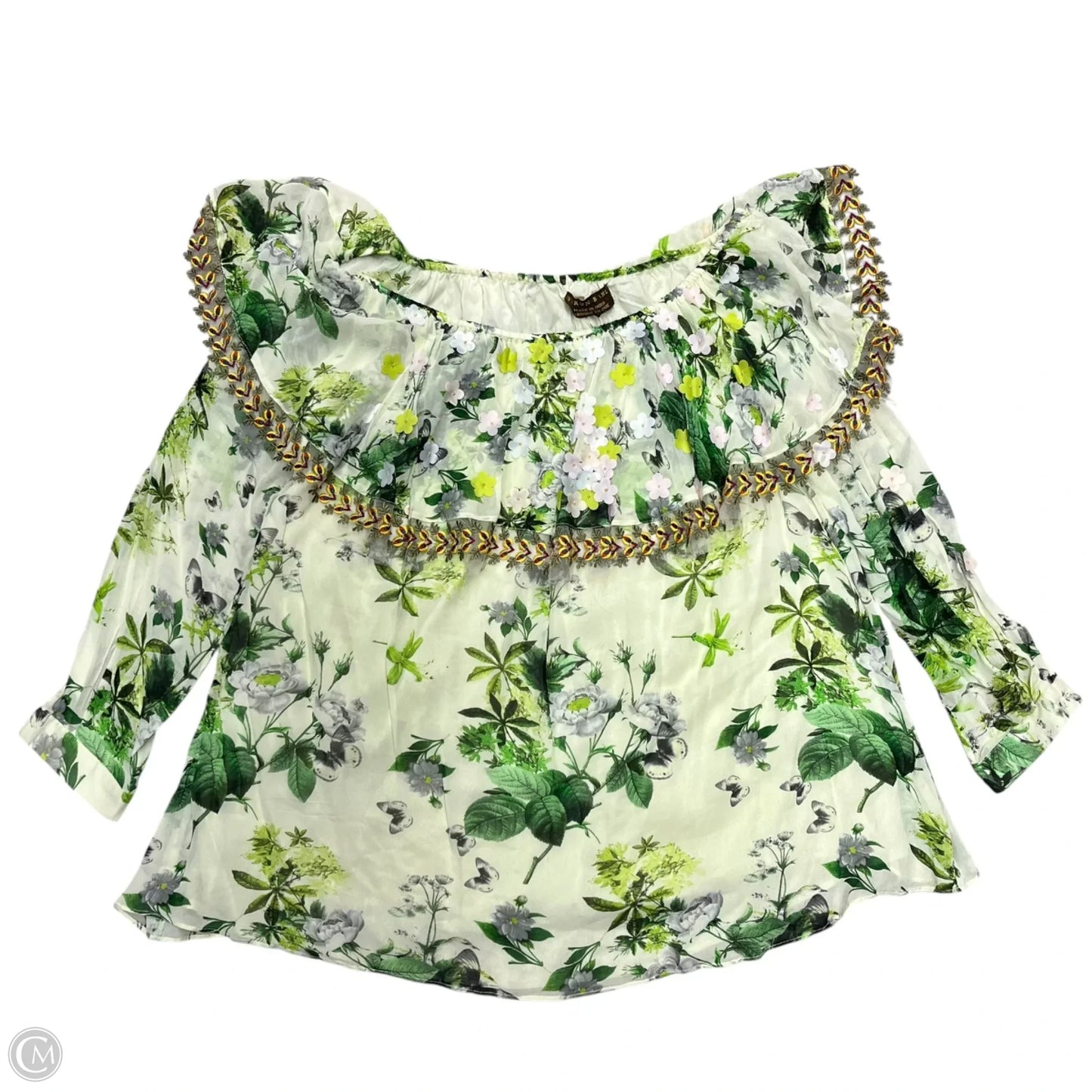 Top Long Sleeve By Varun Bahl In Green, Size: Xl