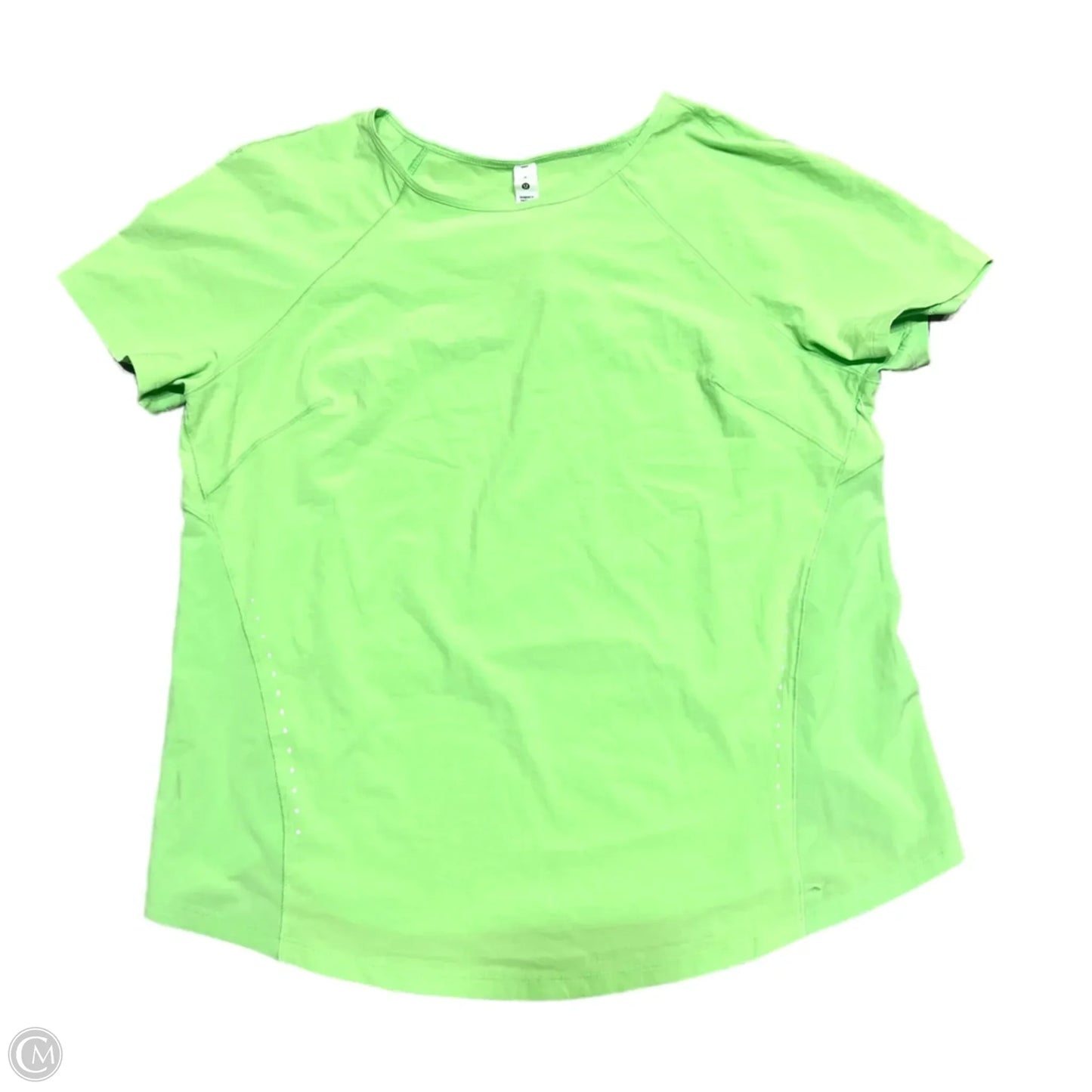 Athletic Top Short Sleeve By Lululemon In Green, Size: S