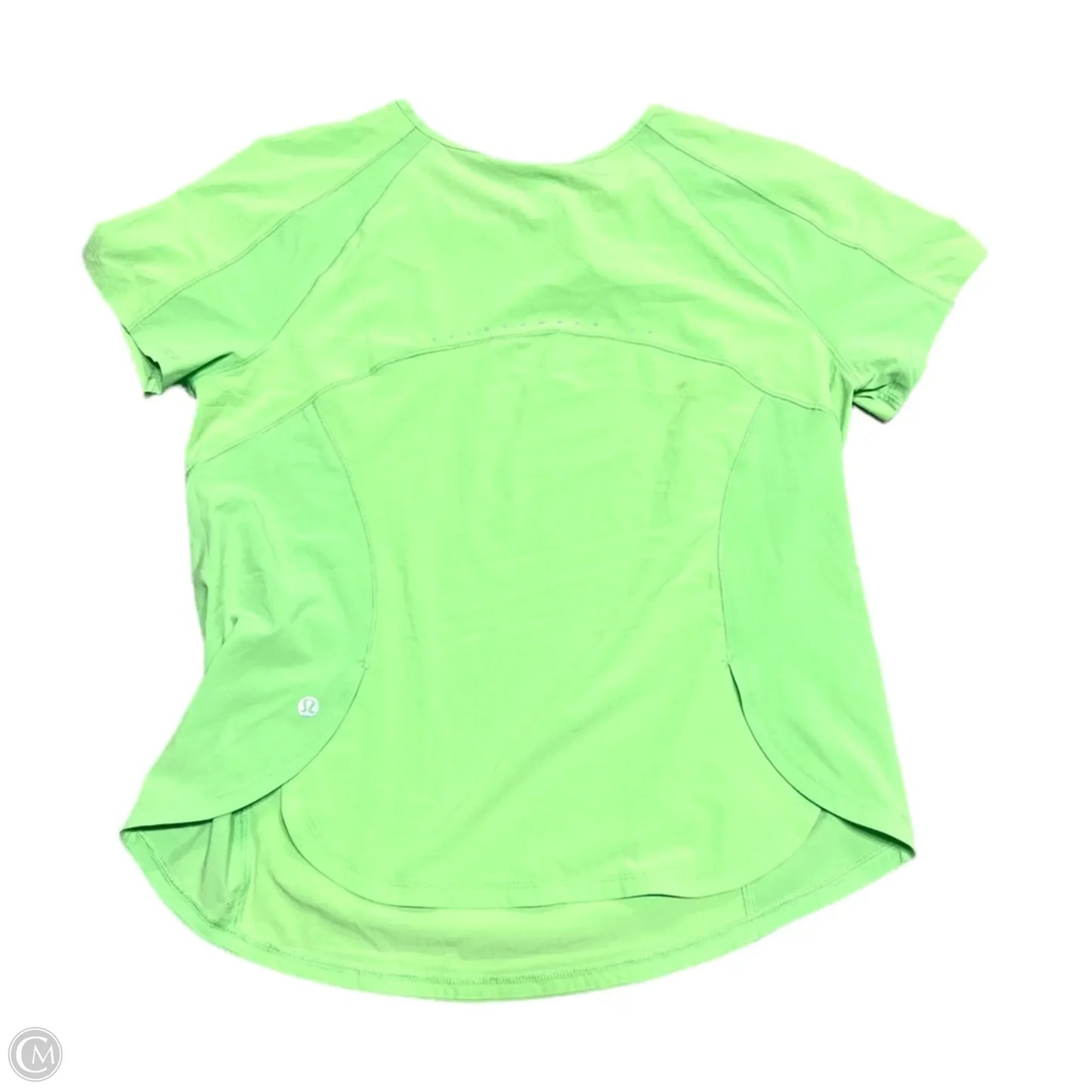 Athletic Top Short Sleeve By Lululemon In Green, Size: S