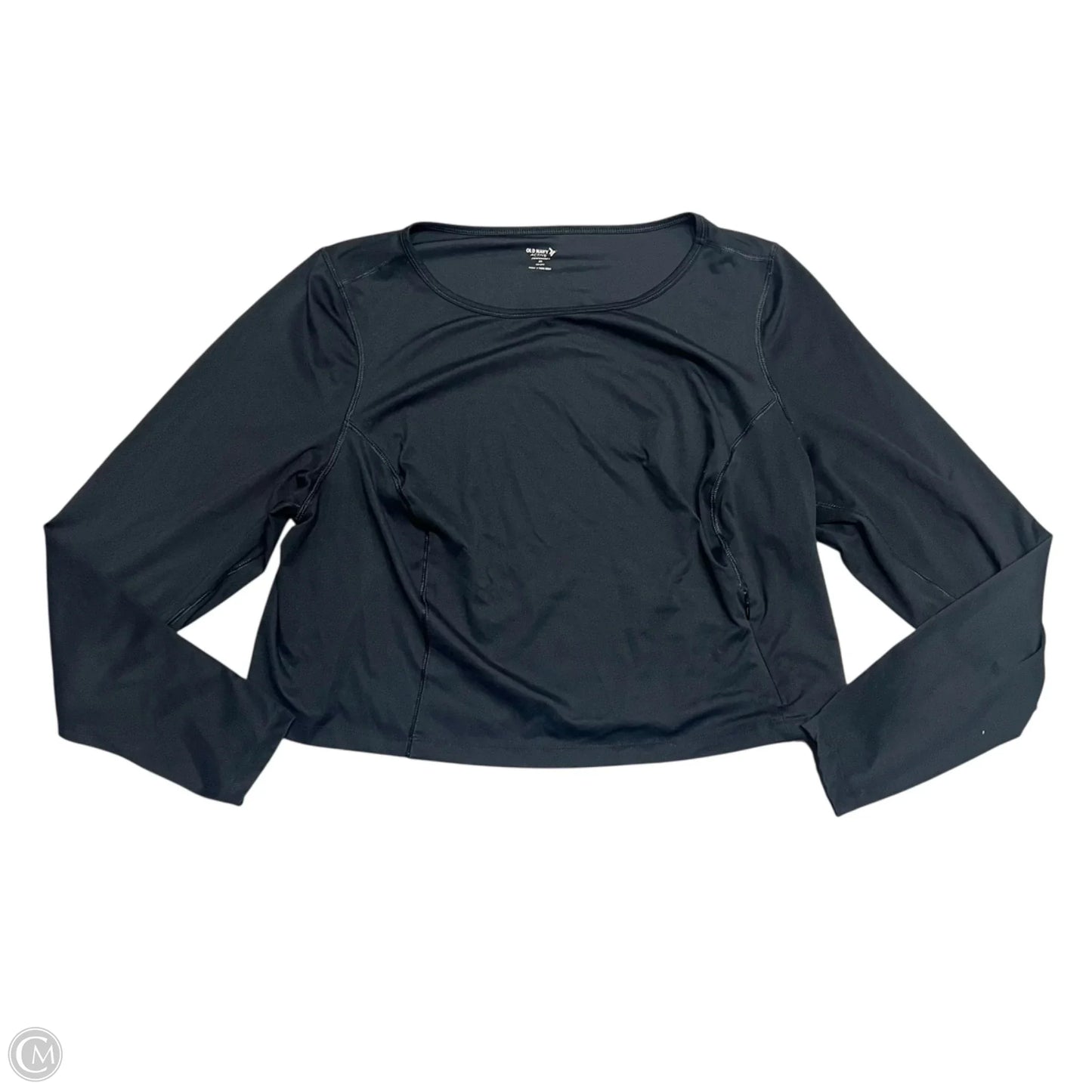 Athletic Top Long Sleeve Crewneck By Old Navy In Black, Size: 2x