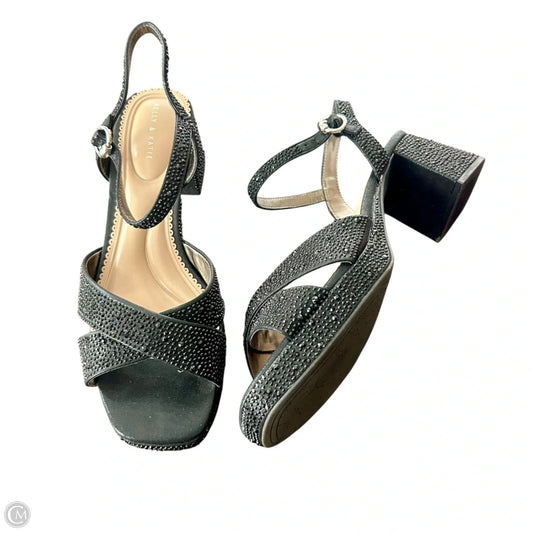 Sandals Heels Block By Kelly And Katie In Black, Size: 10