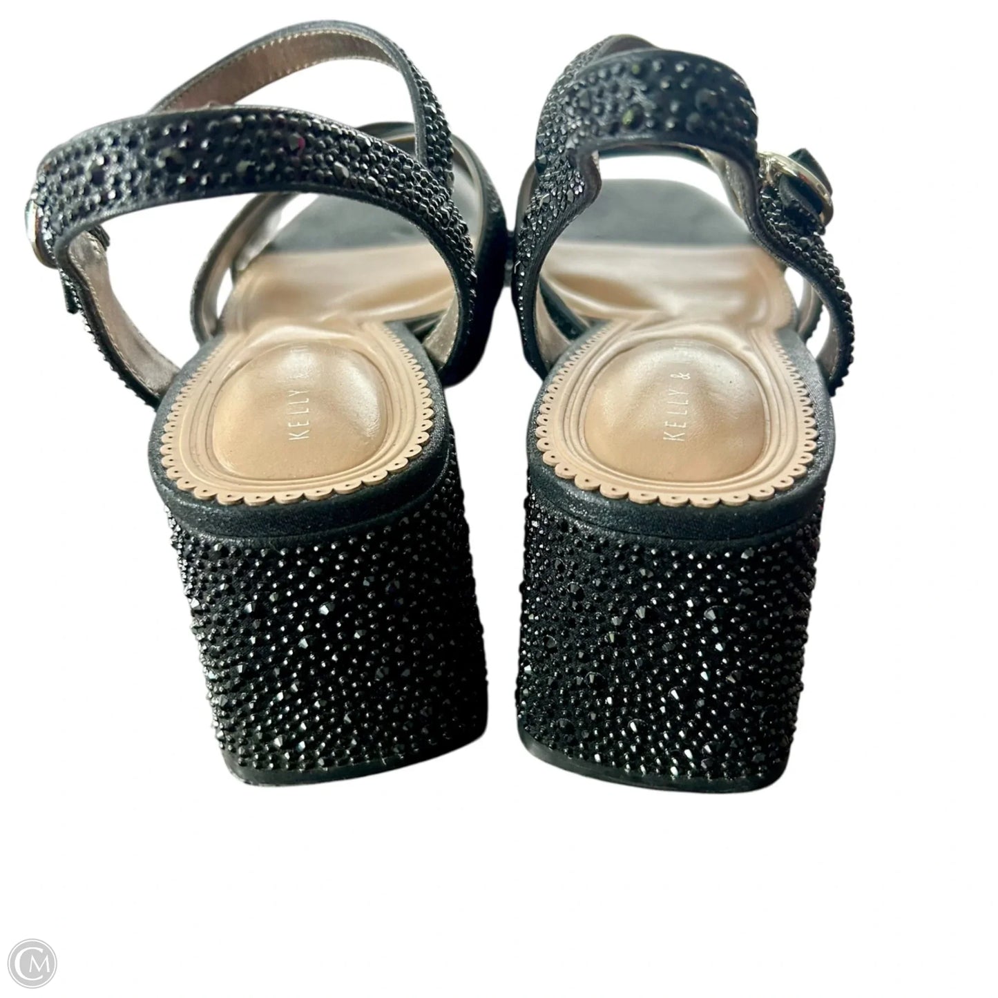 Sandals Heels Block By Kelly And Katie In Black, Size: 10