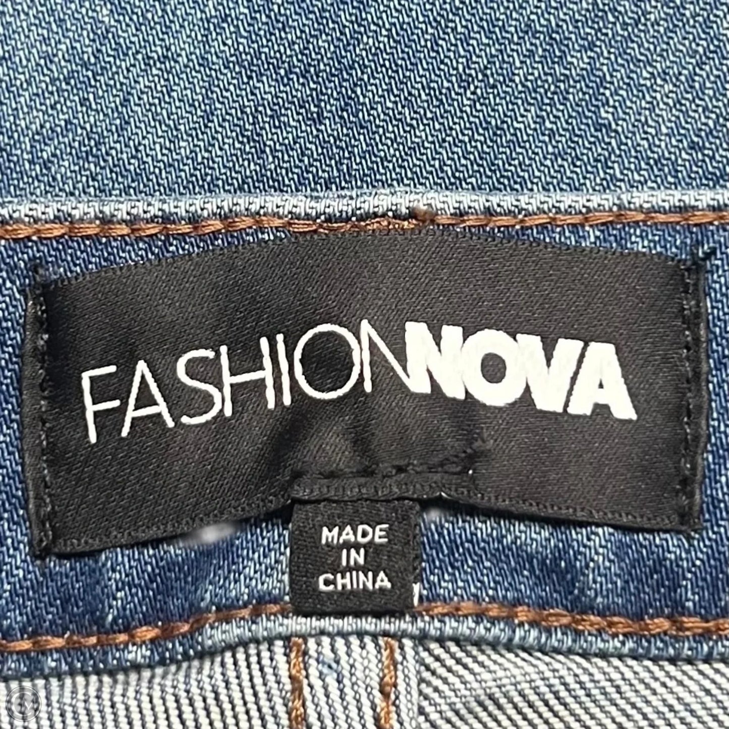 Jeans Straight By Fashion Nova In Blue Denim, Size: 16