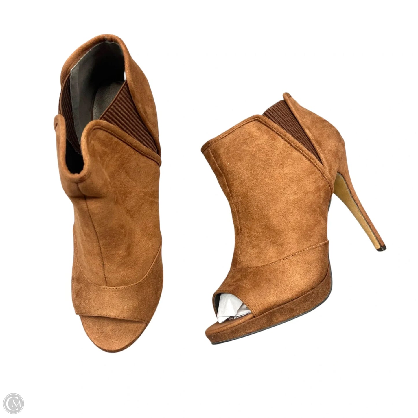 Boots Ankle Heels By Michael Antonio In Tan, Size: 11