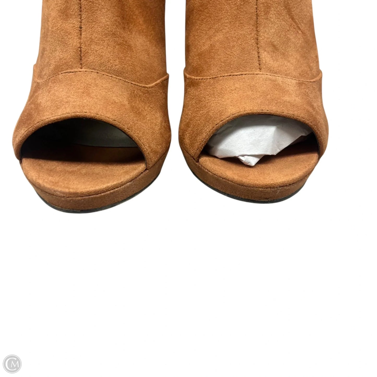 Boots Ankle Heels By Michael Antonio In Tan, Size: 11