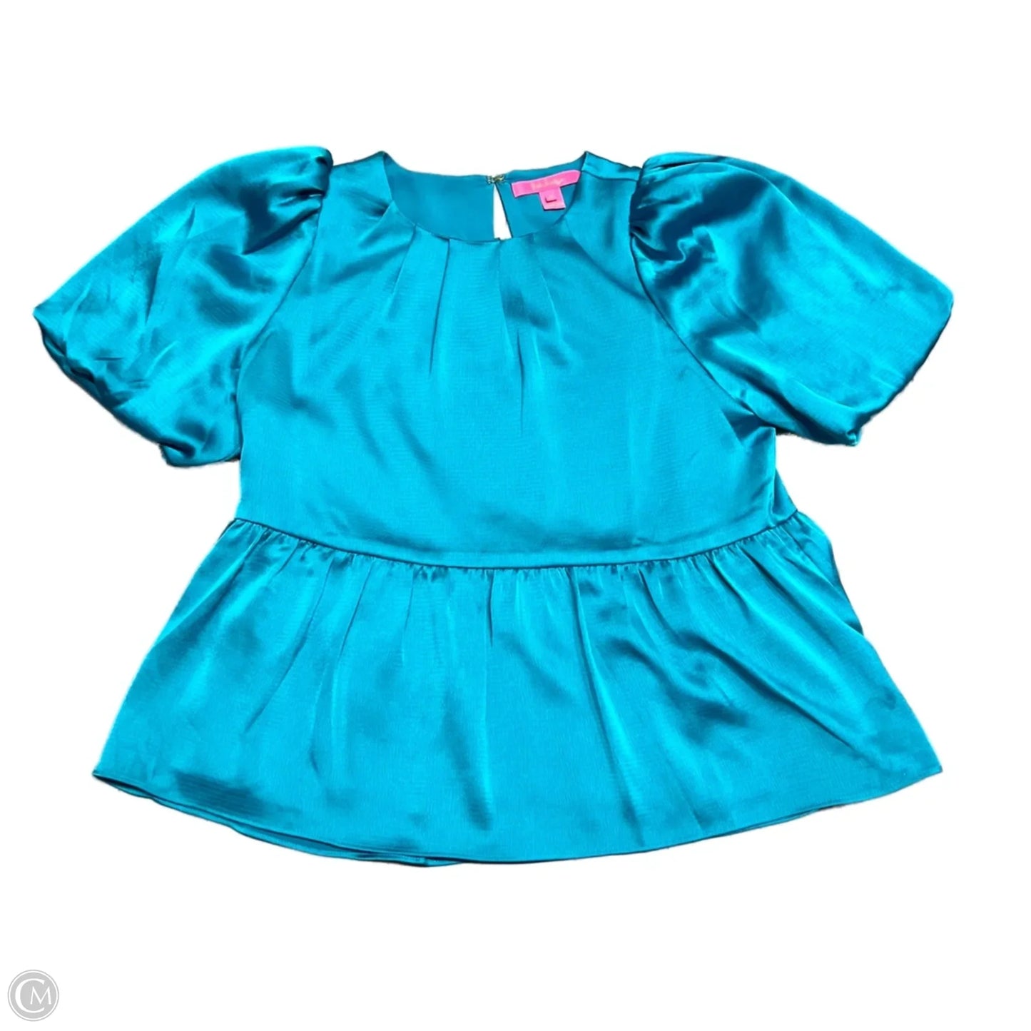 Top Short Sleeve Designer By Lilly Pulitzer In Blue, Size: Xs