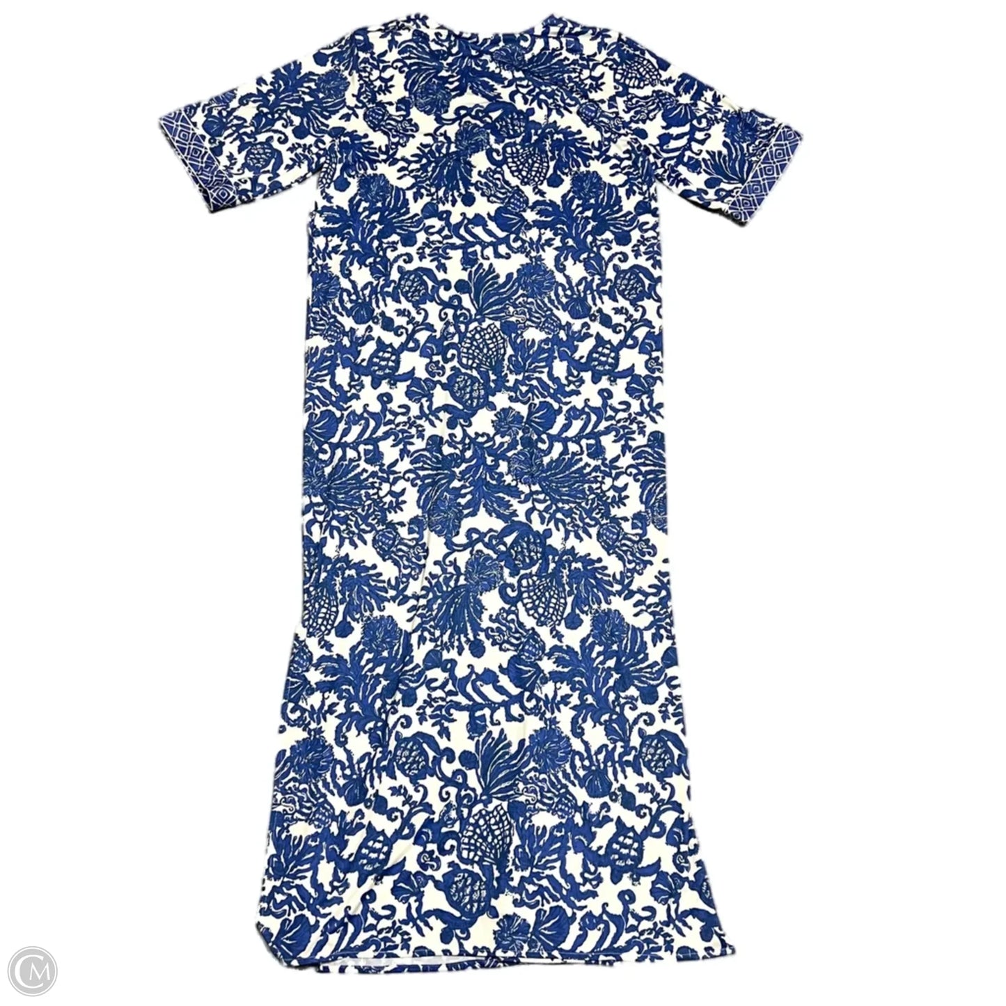 Dress Designer By Lilly Pulitzer In Blue & Cream, Size: S