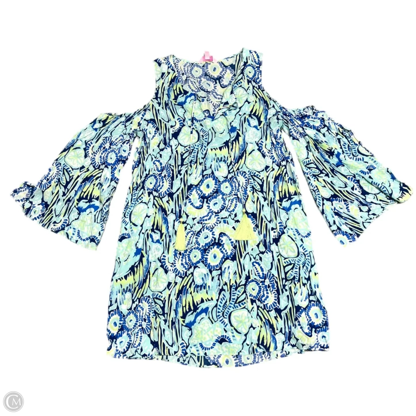 Dress Designer By Lilly Pulitzer In Blue & Green, Size: M
