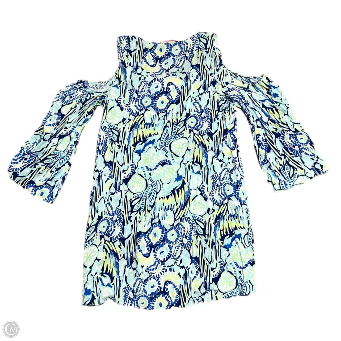 Dress Designer By Lilly Pulitzer In Blue & Green, Size: M