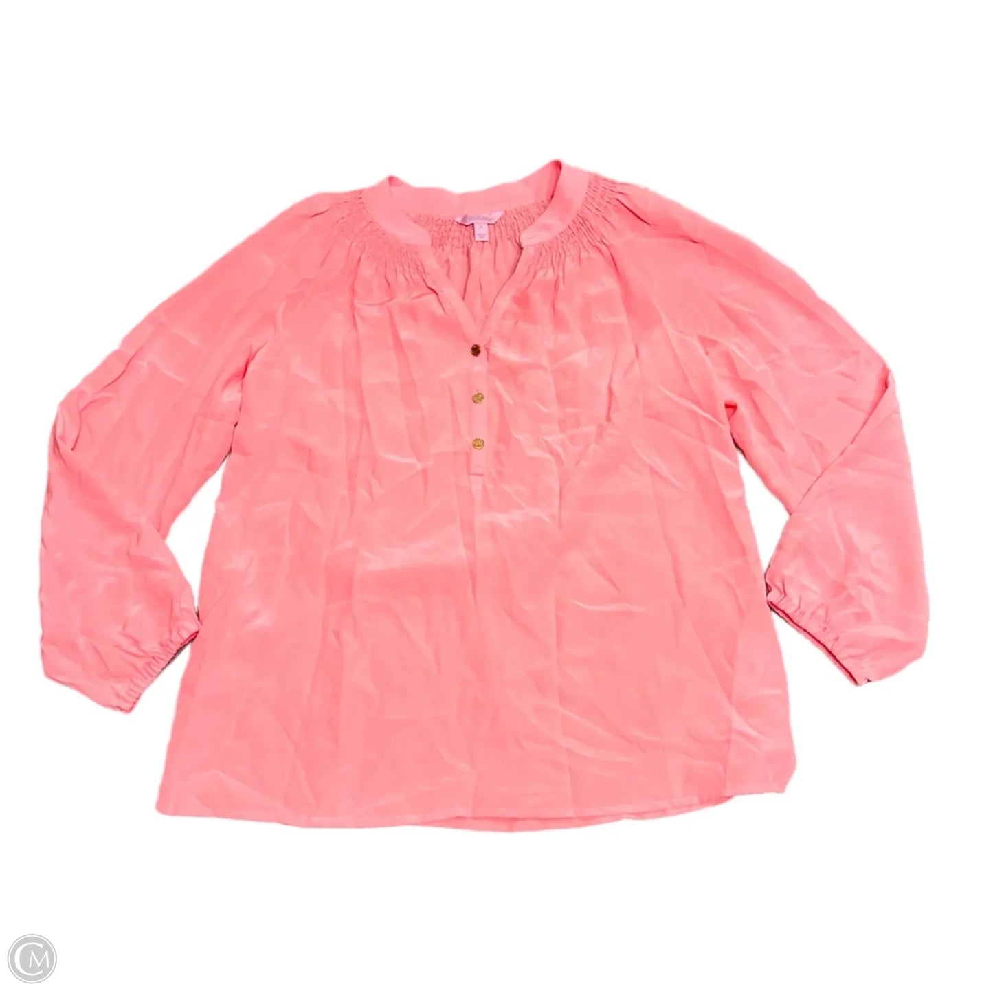 Top Long Sleeve Designer By Lilly Pulitzer In Peach, Size: M