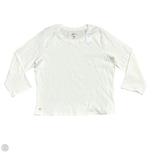 Top Long Sleeve Designer By Lilly Pulitzer In Cream, Size: Xl