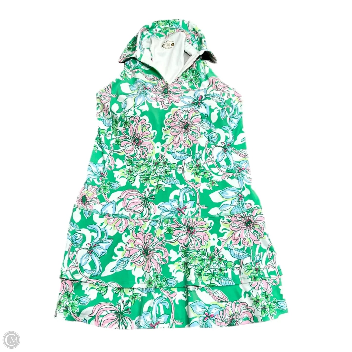 Dress Designer By Lilly Pulitzer In Green & White, Size: S