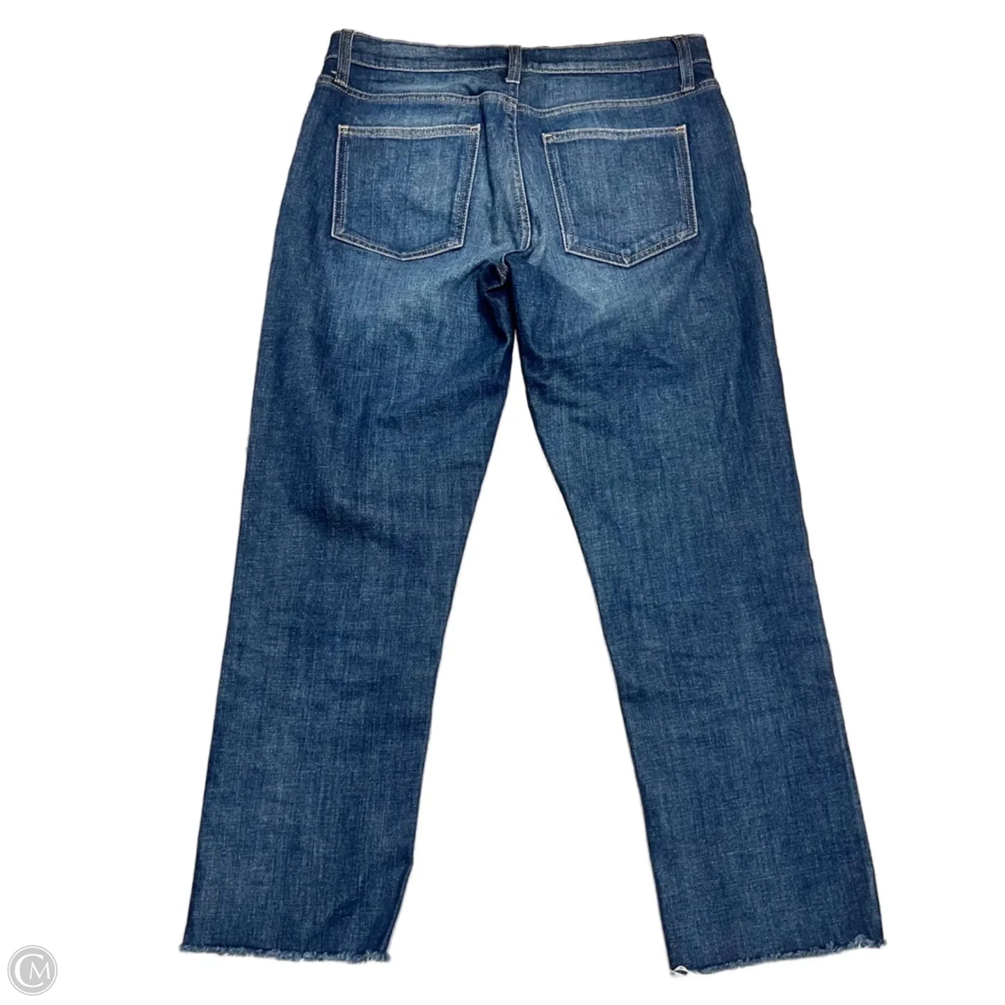 Jeans Straight By Current Elliott In Blue Denim, Size: 4