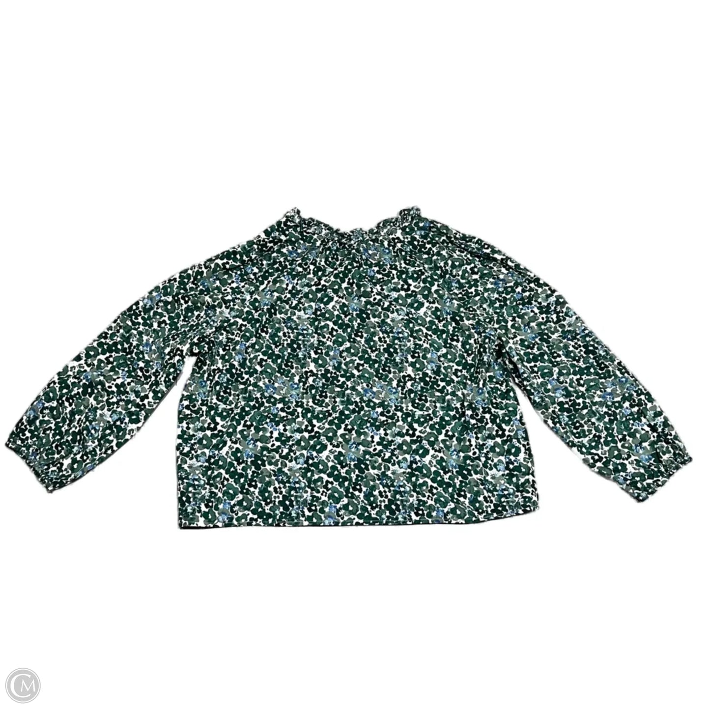Top Long Sleeve By J. Crew In Blue & Green, Size: 3x