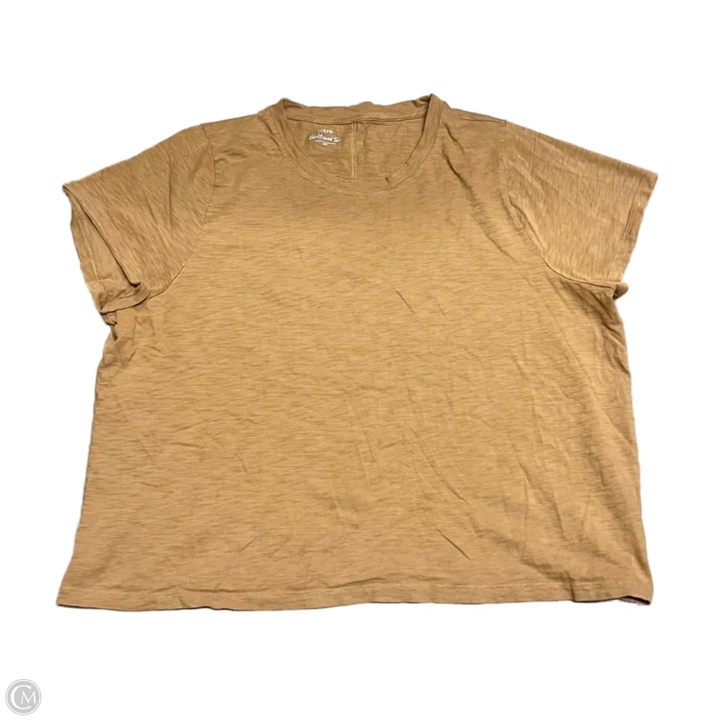 Top Short Sleeve Basic By J. Crew In Tan, Size: 3x