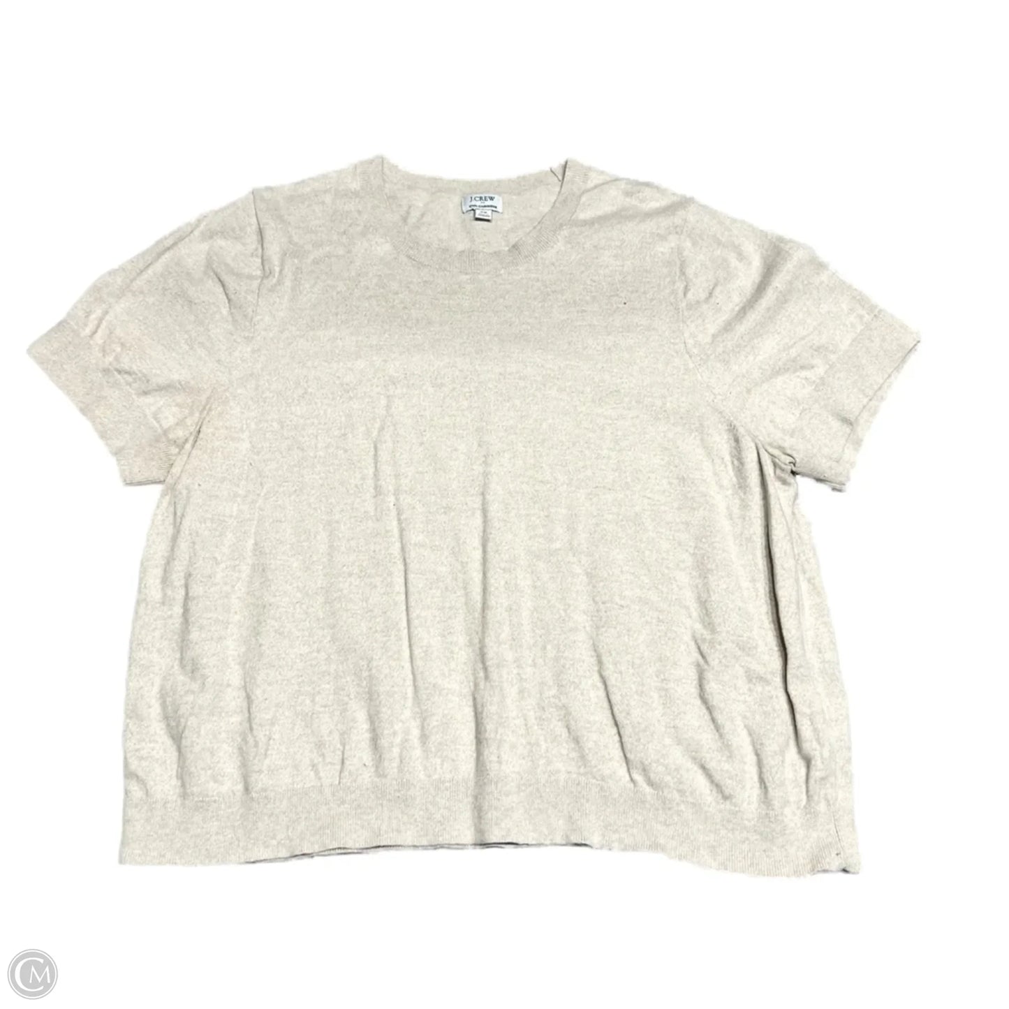 Sweater Short Sleeve By J. Crew In Cream, Size: 2x