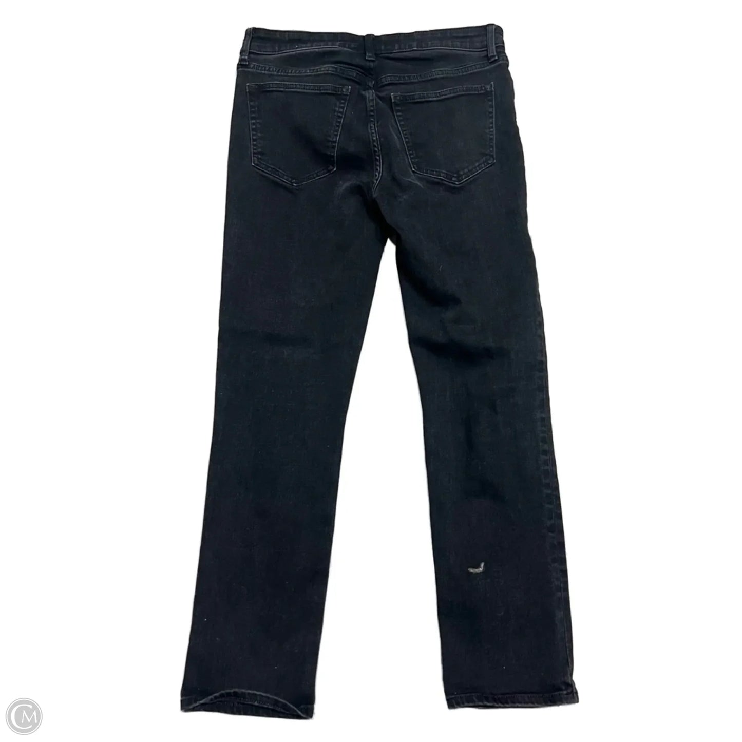 Jeans Straight By Gap In Black Denim, Size: 8