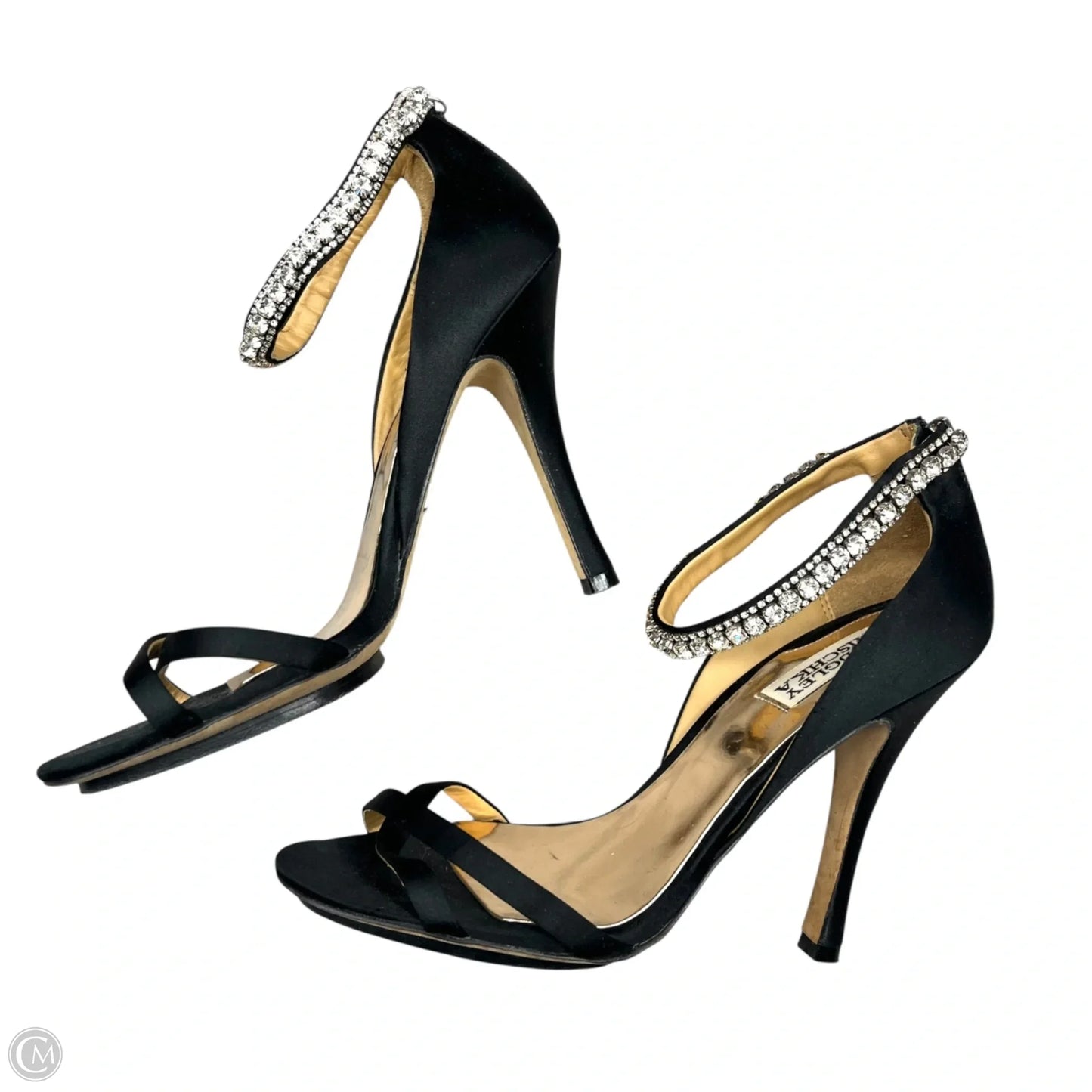 Sandals Heels Stiletto By Badgley Mischka In Black, Size: 8.5