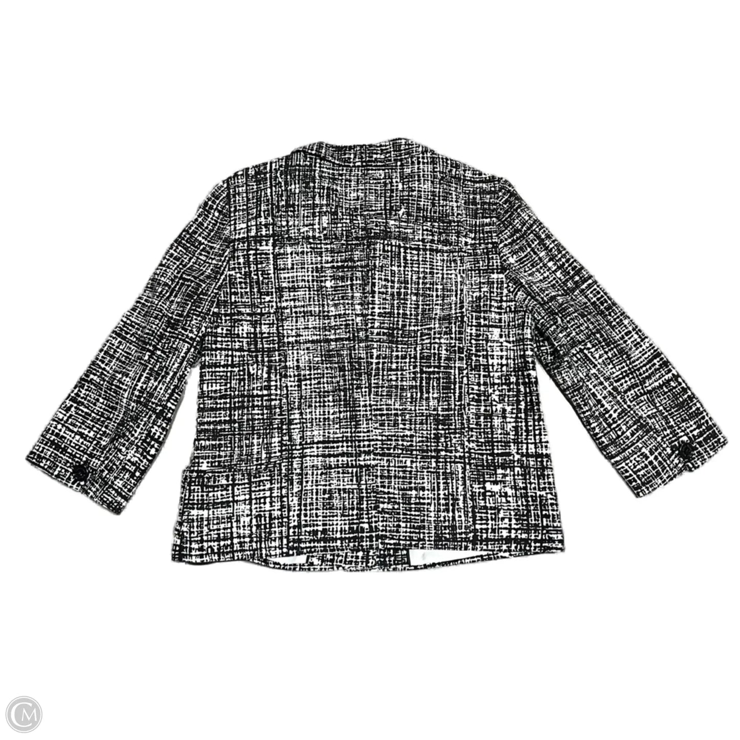Blazer Designer By Kate Spade In Black & White, Size: M