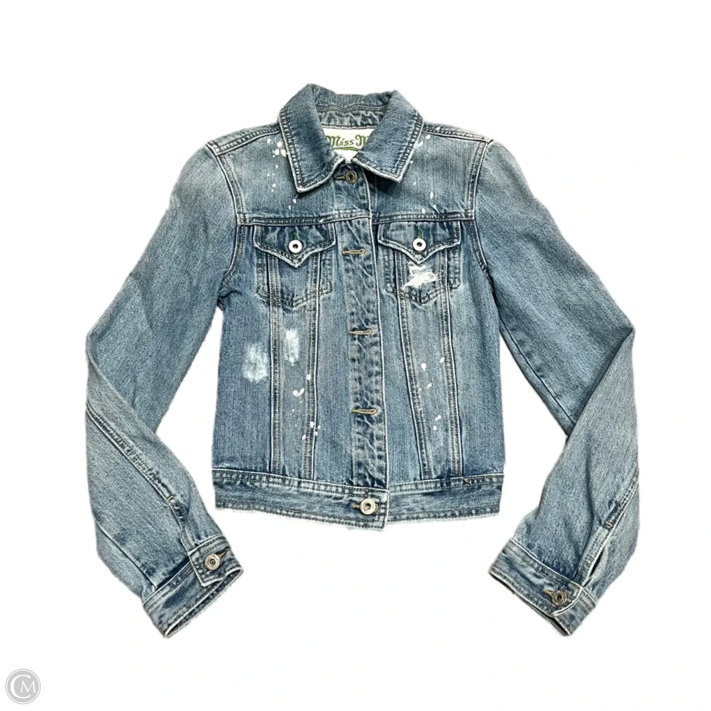 Jacket Denim By Miss Me In Blue Denim, Size: S