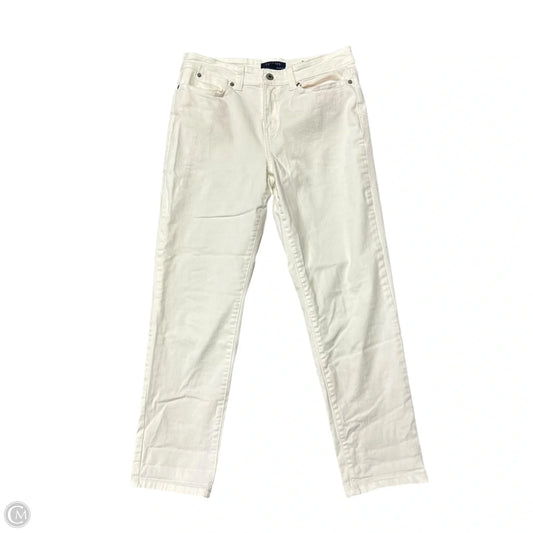 Jeans Boyfriend By Talbots In Cream, Size: 8
