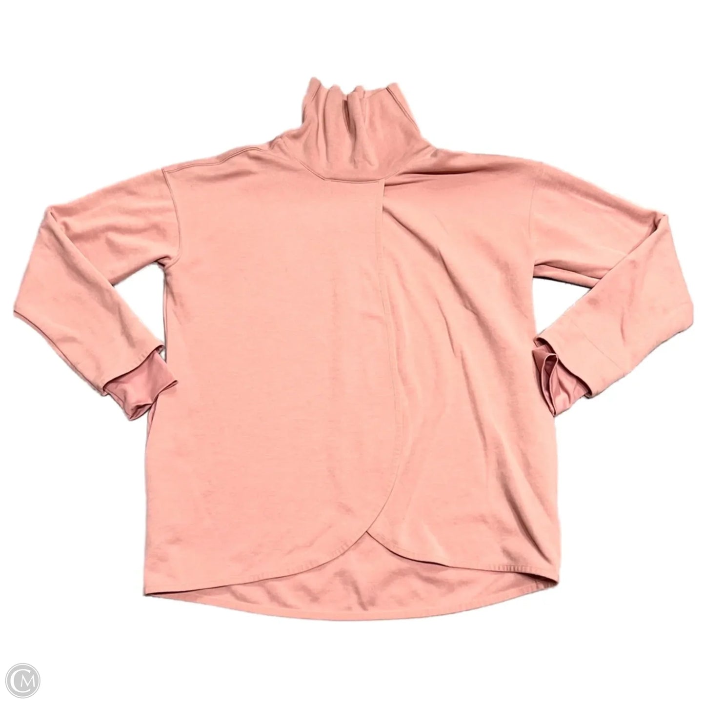 Athletic Sweatshirt Collar By Nike In Peach, Size: S