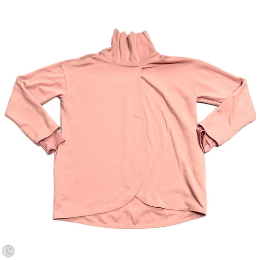 Athletic Sweatshirt Collar By Nike In Peach, Size: S