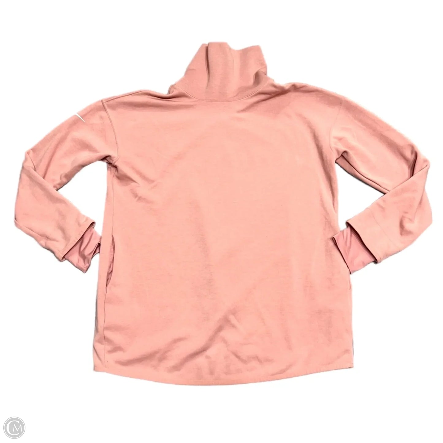 Athletic Sweatshirt Collar By Nike In Peach, Size: S