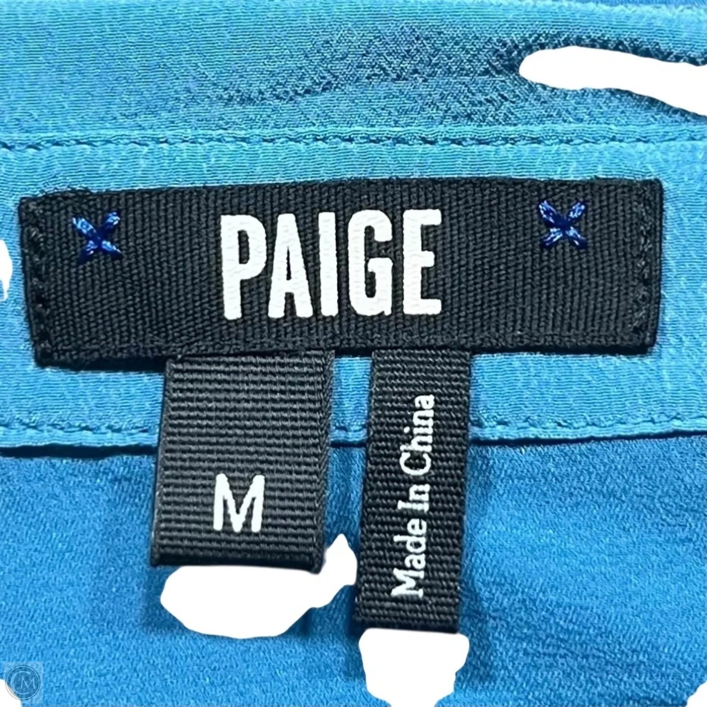 Top Long Sleeve By Paige In Blue, Size: M