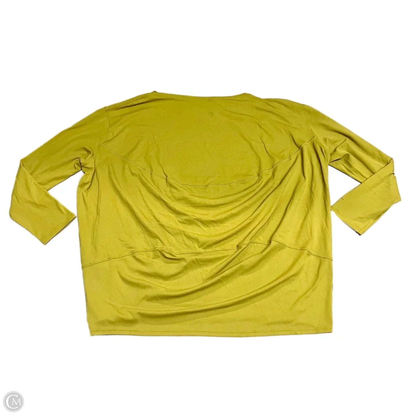 Athletic Top Long Sleeve Crewneck By Lululemon In Chartreuse, Size: M