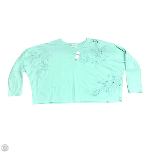 Sweatshirt Crewneck By Anthropologie In Aqua, Size: L