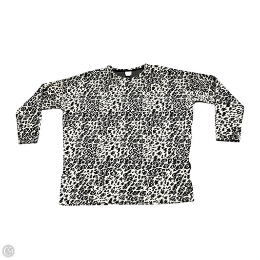 Sweatshirt Crewneck By Chicos In Leopard Print, Size: S