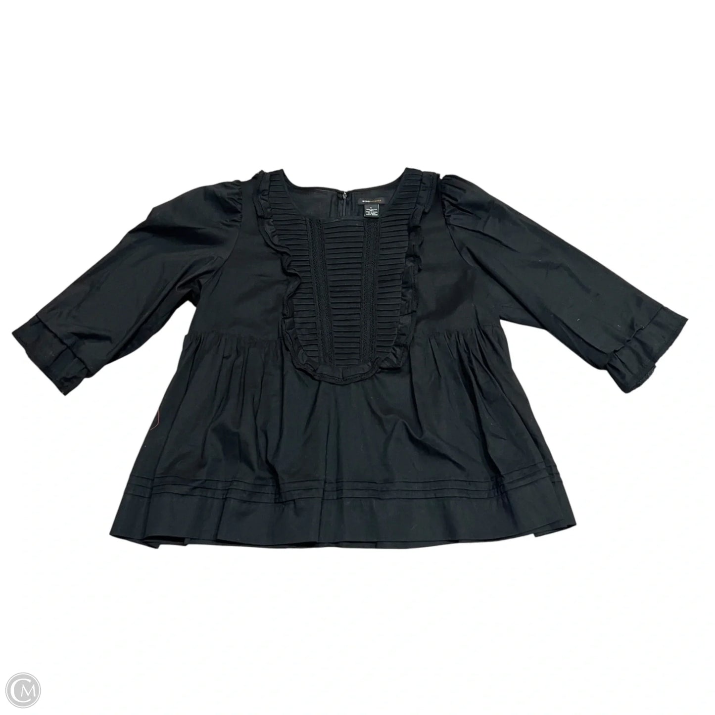 Top Short Sleeve By Bcbgmaxazria In Black, Size: Xl