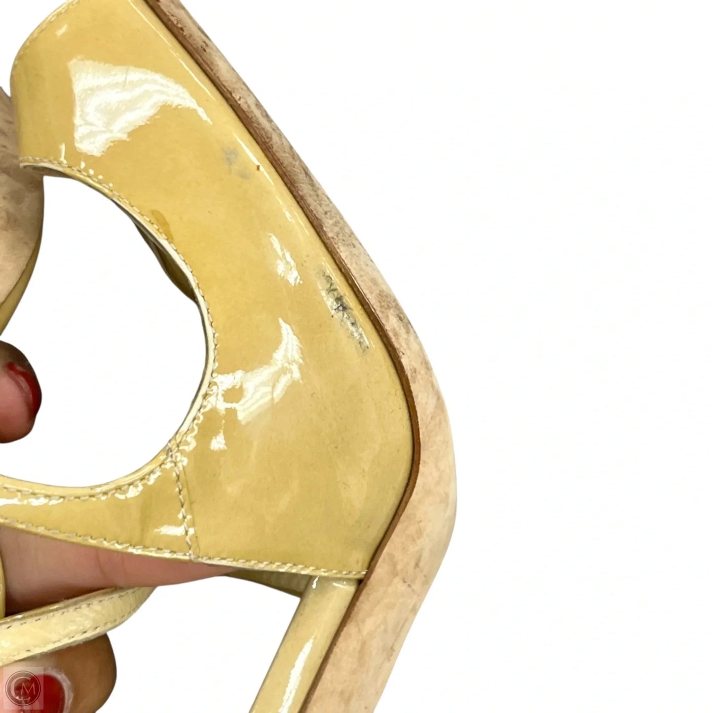 Sandals Luxury Designer By Jimmy Choo In Tan, Size: 10