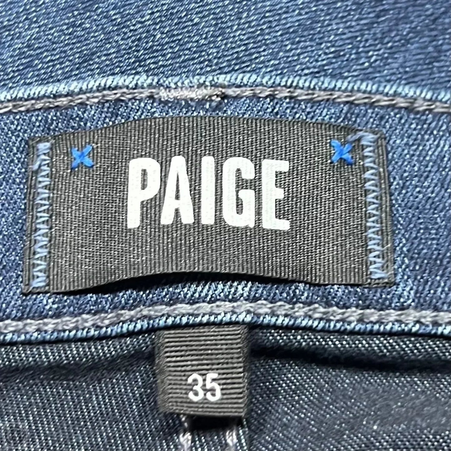 Jeans Straight By Paige In Blue Denim, Size: 20