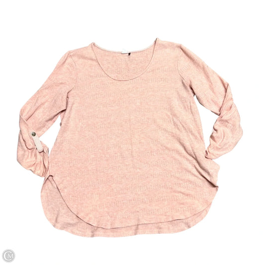 Sweater By Anthropologie In Peach, Size: Xl