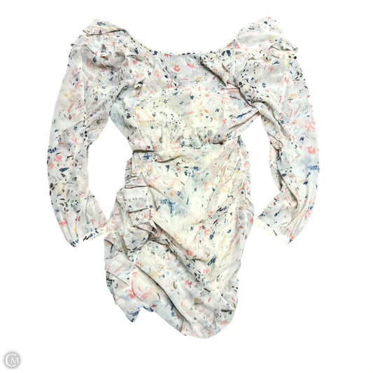 Dress Designer By All Saints In Cream & Pink, Size: S