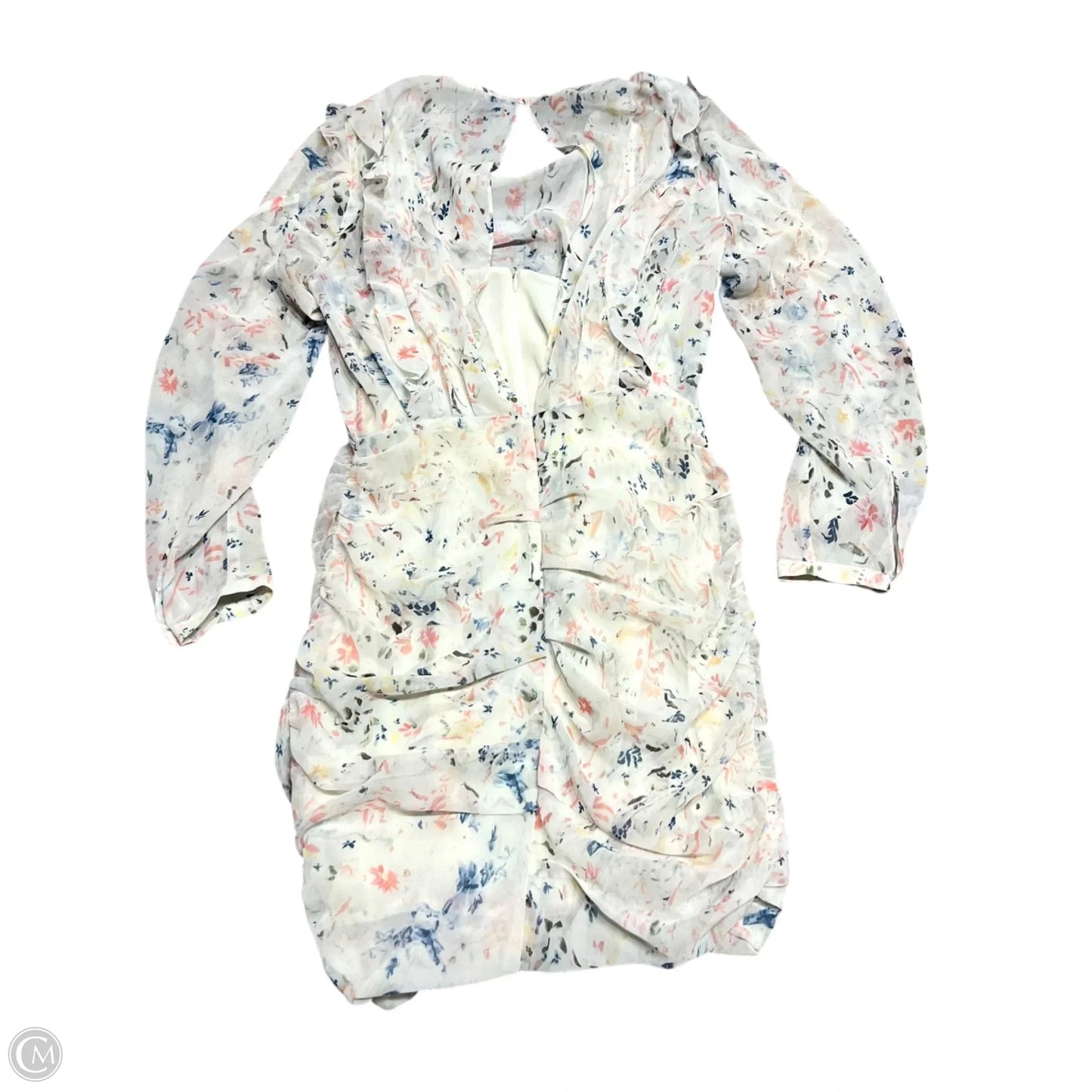 Dress Designer By All Saints In Cream & Pink, Size: S