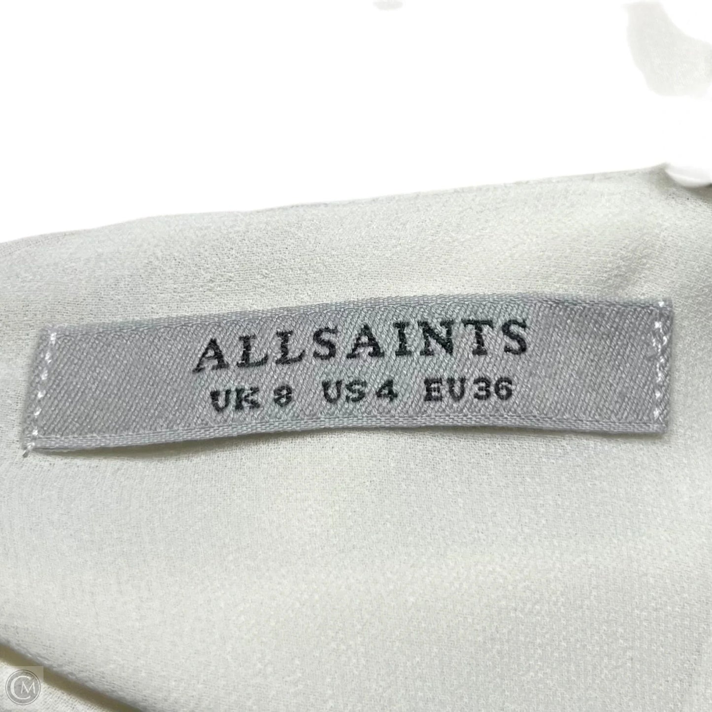 Dress Designer By All Saints In Cream & Pink, Size: S