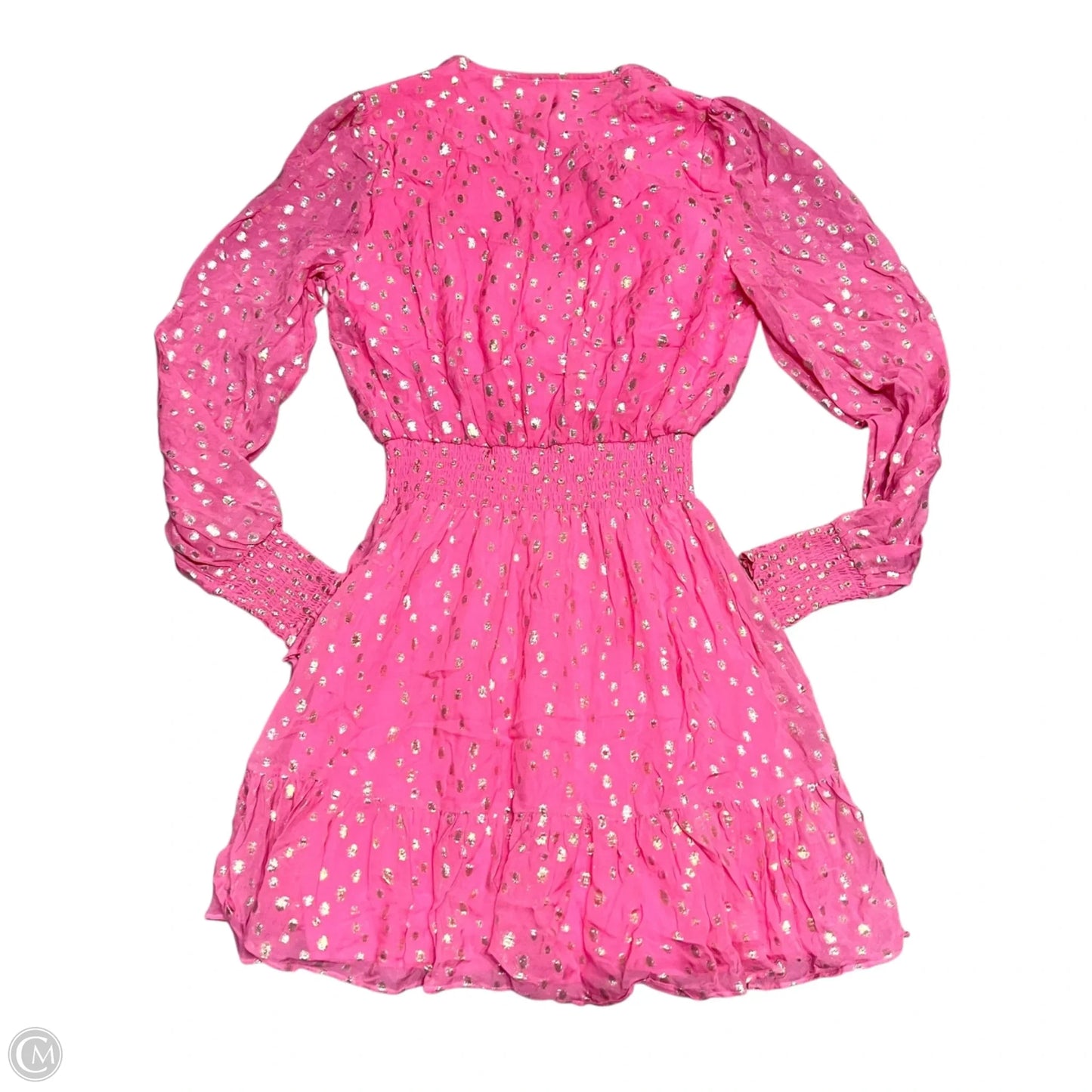 Dress Designer By Lilly Pulitzer In Gold & Pink, Size: S