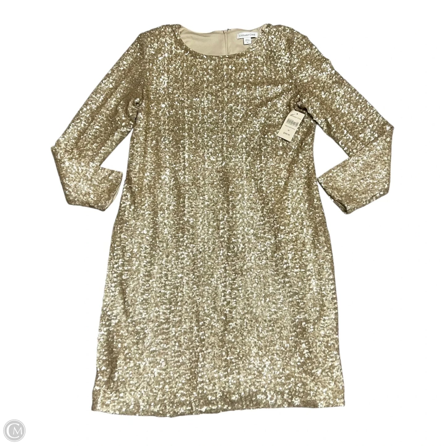 Dress Party Midi By Coldwater Creek In Gold, Size: L