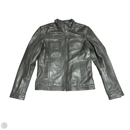 Jacket Leather By Bod And Christensen In Grey, Size: M