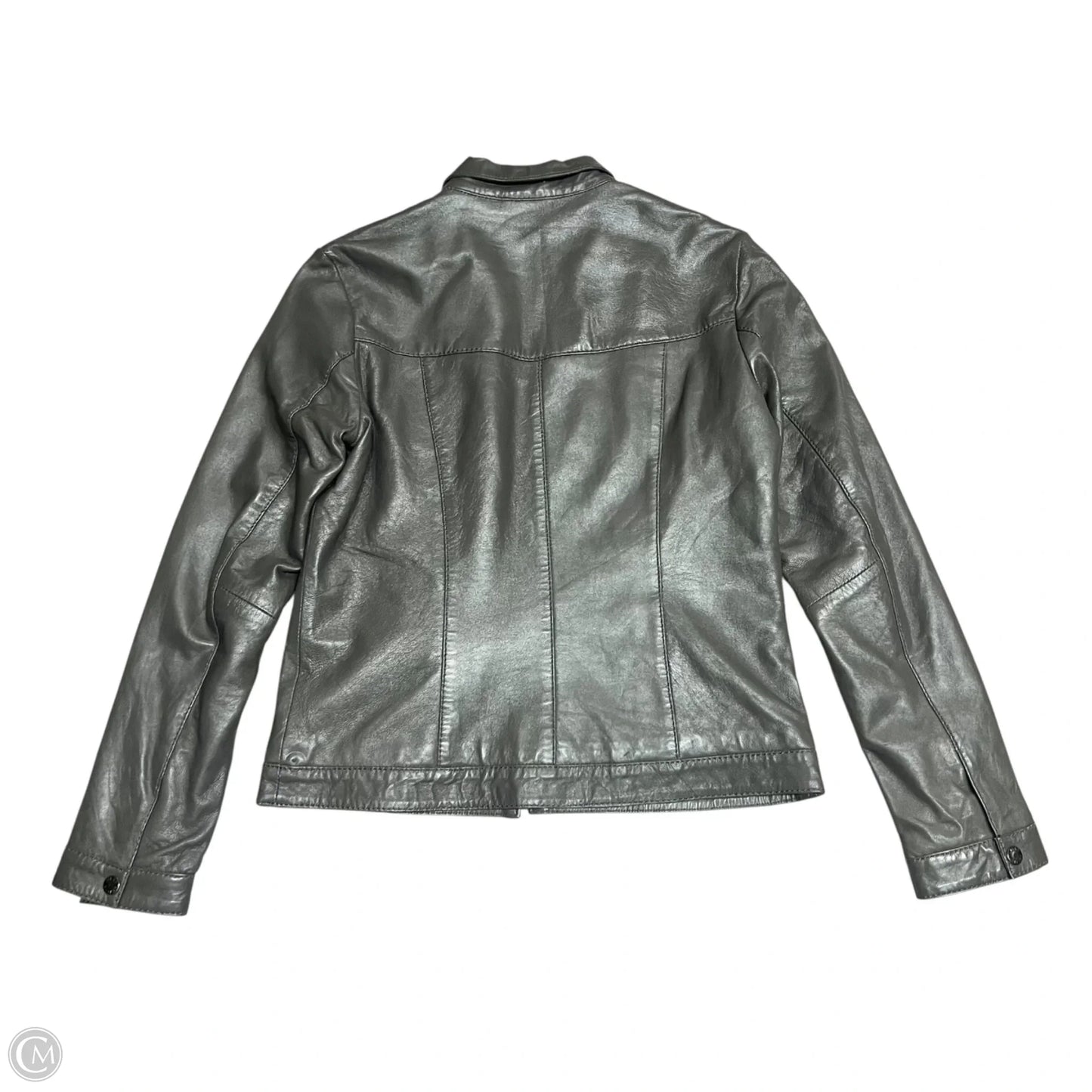 Jacket Leather By Bod And Christensen In Grey, Size: M