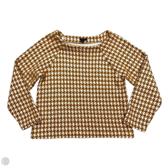 Sweater By Ann Taylor In Tan & White, Size: S