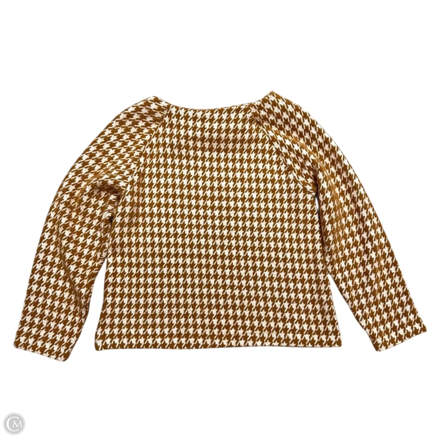 Sweater By Ann Taylor In Tan & White, Size: S